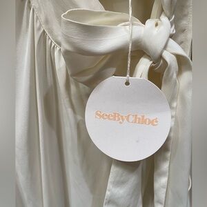 SEE by Chloe white sleeveless blouse